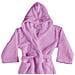 Accappatoio Con Cappuccio In Morbida Spugna Mod. Sophie Tinta Unita Vari Colori L Lilla - Foto miniatura 3