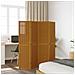 Divisorio Ambienti 4 Pannelli Marrone Legno Massello Paulownia - Foto miniatura 3