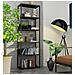 Scaffale stile loft con ripiani in legno, 6 ripiani, 60x32x192 cm, Colore Nero - Foto miniatura 5