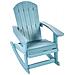 Sedia A Dondolo Per Bambini Azzurro Adirondack - Foto miniatura 3