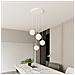 Lampada A Sospensione Royal - Bianco, Oro - Acciaio Verniciato A Polvere, Vetro - 40x100x40 Cm - Foto miniatura 5