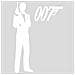 James Bond 007 - Adesivo Prespaziato - Colore Bianco - 15cm - Foto miniatura 1