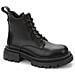 Black Casual Closed Booties Stivaletti Sintetico E Tessile Scarpe Donna Nero Eu 36, 938021/01-02 - Foto miniatura 1