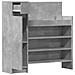 Lusso Casadino -  Scarpiera Grigio Cemento 100,5x28x100 Cm In Legno Multistrato - Foto miniatura 4