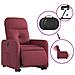 Lusso Casadino -  Poltrona Alzapersona Reclinabile Elettrica Rosso Vino Tessuto - Foto miniatura 4