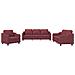 Set di Divani 3 pz con Cuscini Rosso Vino in Tessuto - Foto miniatura 1