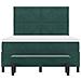 Letto Box Spring con Materasso e Panca Verde Scuro 140x200 cm Velluto - Foto miniatura 9