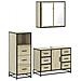 Set Mobili da Bagno 3 pz Rovere Sonoma in Legno Multistrato - Foto miniatura 1