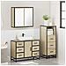 Set Mobili da Bagno 3 pz Rovere Sonoma in Legno Multistrato - Foto miniatura 4