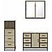 Set Mobili da Bagno 3 pz Rovere Sonoma in Legno Multistrato - Foto miniatura 5