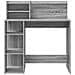 Scrivania con Ripiano Grigia Sonoma 90x48x101.5 cm Legno ingegnerizzato - Foto miniatura 4