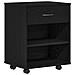 Mobile Nero Rovere 46x36x59 cm in legno ingegnerizzato di - Foto miniatura 1