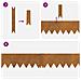 Bordure per prato 50 pcs Marrone 100 x 0.5 x 15 cm - Foto miniatura 6