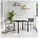 Set da Pranzo per Giardino 3 pcs Grigio Poly Rattan - Foto miniatura 2