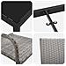 Set da Pranzo per Giardino 3 pcs Grigio Poly Rattan - Foto miniatura 9