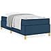 Letto a molle Blu e Marrone e Bianco 80 x 200 cm Tessuto - Foto miniatura 4