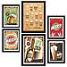 Set Di 6 Stampe Cartelli Per Birra Illustrazioni A Colori Di Caffè E Bevande In Cartelloni Pubblicitari Per La Casa A3 & A4 Senza Cornice - Foto miniatura 1