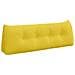 Cuscino per Schiena Giallo Chiaro 140 x 24 x 50 cm Tessuto - Foto miniatura 1