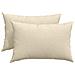 Cuscini da Divano 2 pcs Crema 60 x 40 cm Tessuto - Foto miniatura 1