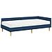Struttura Letto Angolare con Materasso 2 pcs Blu Tessuto - Foto miniatura 4