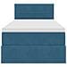 Letto con contenitore e LED Blu Scuro 90 x 190 cm Velluto - Foto miniatura 8