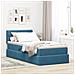 Letto con contenitore e LED Blu Scuro 90 x 200 cm Velluto - Foto miniatura 2