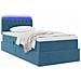 Letto con contenitore e LED Blu Scuro 90 x 200 cm Velluto - Foto miniatura 3