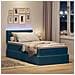 Letto con contenitore e LED Blu Scuro 90 x 200 cm Velluto - Foto miniatura 5