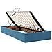 Letto con contenitore e LED Blu Scuro 90 x 200 cm Velluto - Foto miniatura 7