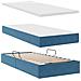 Letto con contenitore e LED Blu Scuro 90 x 200 cm Velluto - Foto miniatura 9