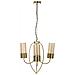 Lampadario Versailles 3 Luci In Ferro Dorato E Vetro Ambrato Ø 60 Cm - Foto miniatura 1