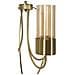 Lampadario Versailles 3 Luci In Ferro Dorato E Vetro Ambrato Ø 60 Cm - Foto miniatura 2