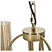 Lampadario Versailles 3 Luci In Ferro Dorato E Vetro Ambrato Ø 60 Cm - Foto miniatura 3