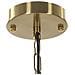 Lampadario Versailles 3 Luci In Ferro Dorato E Vetro Ambrato Ø 60 Cm - Foto miniatura 5