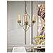 Lampadario Versailles 3 Luci In Ferro Dorato E Vetro Ambrato Ø 60 Cm - Foto miniatura 6