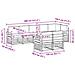 Set divani con cuscino 8 pcs Grigio Naturale e Chiaro - Foto miniatura 8