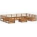 Set divani 10 pcs Naturale Legno di Acacia Massello - Foto miniatura 1