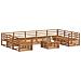 Set divani 10 pcs Naturale Legno di Acacia Massello - Foto miniatura 3