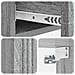 Tavolino da Parete Laterale Grigio Sonoma 87,5 x 34,5 x 17 cm - Foto miniatura 7