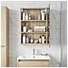 Mobiletto per specchio da bagno con lo scaffale Rovere Sonoma - Foto miniatura 4