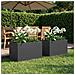Vaso da giardino 2 pz Nero 50 x 40 x 40 cm - Foto miniatura 2