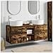 Set di mobili per il bagno 3 pz Rovere Fumo - Foto miniatura 8