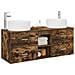 Set di mobili per il bagno 3 pz Rovere Fumo - Foto miniatura 10