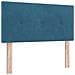 Letto ottomano con materasso Blu Scuro 100 x 200 cm Velluto - Foto miniatura 4