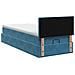 Letto ottomano con materasso Blu Scuro 100 x 200 cm Velluto - Foto miniatura 9
