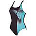 Costume Donna Brisa One Piece Nero Verde 44 - Foto miniatura 2