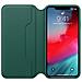 Custodia folio in pelle (per iPhone XS Max) - Verde peresta - Foto miniatura 3