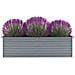 Fioriera Per Giardino In Acciaio Zincato 160x40x45 Cm Grigio - Foto miniatura 1