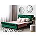 Letto Matrimoniale In Velluto Verde Stile Chesterfield 160x200cm Avallon - Foto miniatura 2