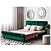 Letto Matrimoniale In Velluto Verde Stile Chesterfield 160x200cm Avallon - Foto miniatura 11